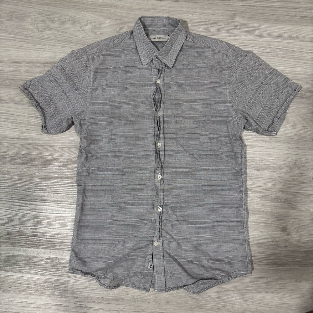James Campbell Gray Casual Button Down Shirt